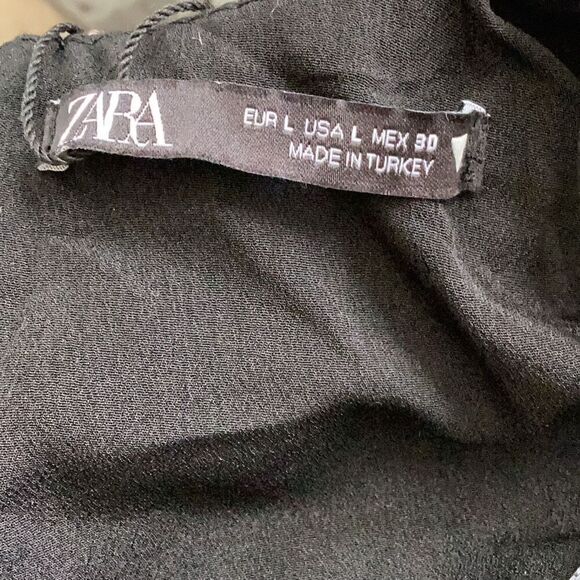 NWT Zara Tweed Textured Blazer Dress Women’s Large Lined Metallic Crystal Closur - Picture 9 of 9